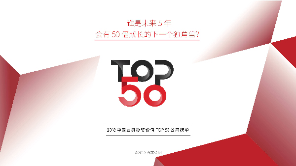 Top50, China Internet's Most Valuable Investment Company in 2018-1